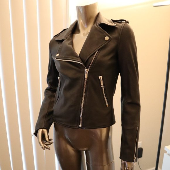 lth jkt Jackets & Blazers - LTH JKT Black Biker Moto Leather Jacket NWT